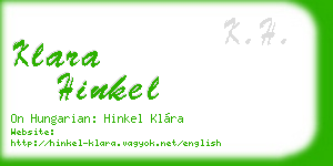 klara hinkel business card